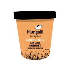 Mungalli - Organic Mango Sherbet Ice Cream - 475ml