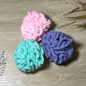 Hand Crocheted Shower Puffs Cotten