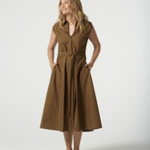 Goondiwindi Cotton Sleeveless Shirt Dress – Otter