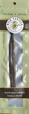 Wild Vanilla - 2 rainforest Grown Vanilla Beans 100% Organic Grown In Malanda FNQ