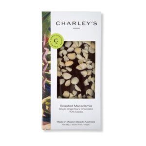 Charley's Chocolate - Dark Chocolate Macadamia Praline 80g