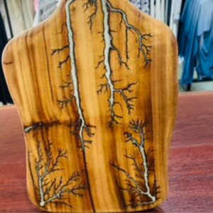 Lightning Art Camphor Laurel Glow In The Dark Chopping Board Food Grade Handcrafted In FNQ