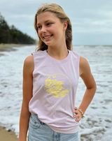 Anchorline - Ladies Swell Tank - Light Purple & Butter Yellow