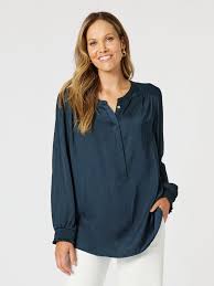Hammock and Vine - Luxe Nehru Top - Midnight