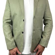 Jimmy Stuart - Sage Linen Jacket