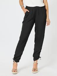Hammock and Vine Luxe Ruche Tie Pant - Black