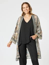 Hammock and Vine Emerson Animal Print Kimono - Animal