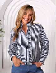 Monaco Jeans - Kala Shirt Navy Stripe