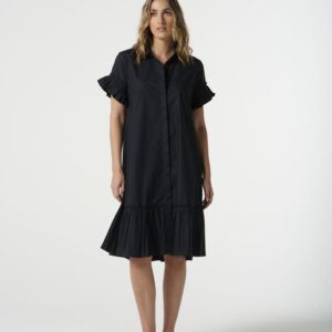 Goondiwindi Cotton - Ruffle Midi Dress - Dark Navy