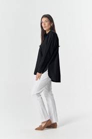 Goondiwindi Cotton - Bloom Oversized Basic Cotton Shirt - Dark Navy