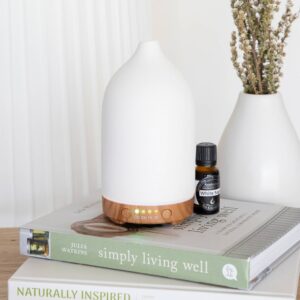 Stone Aroma Diffuser - White/Wood Grain