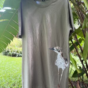 Shanna Trees Creations - Bush Stone Curlew (Eucalyptus Green) T-Shirt