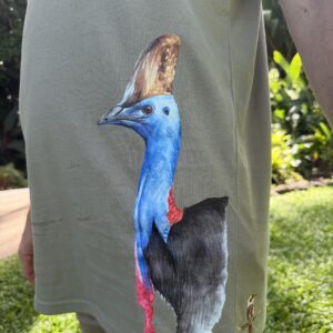 Shanna Trees Creations - Southern Cassowary (Eucalyptus Green) T-Shirt