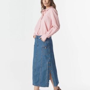 cloth+paper+scissors - High Road Denim Skirt