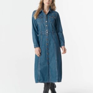 cloth+paper+scissors - Dusty Rose Denim Dress