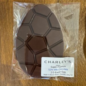 Charley's Chocolate - 2D Easter Egg Premium Plain Milk Chocolate